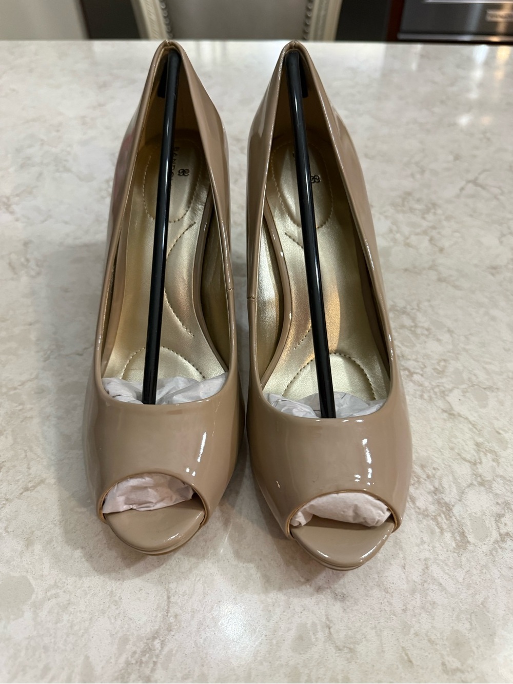 NWT Bandolinio Patent Peep-Toe Pumps - Women's Dress Heels